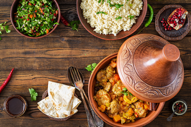 Serviervorschlag für Marokkanische Rindfleisch Tajine